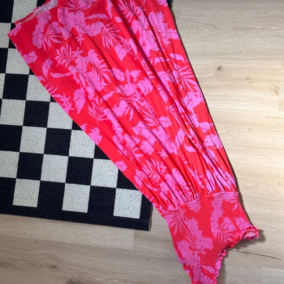 *Japra Pink Floral Beach One Shoulder Dress - Picture 4 of 7